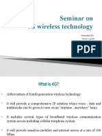 Seminar On 4G Wireless Technology: Submitted By: Girish S Guled