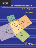 (Number 8) (Bk. 1) I. M. Yaglom - Geometric Transformations I-Mathematical Assn of Amer (1962)