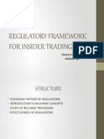 Regulatory Framework For Insider Trading