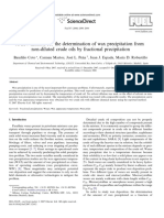 A New Method For The Determination of Wax Precipitation From Non-Diluted Crude Oils by Fractional Precipitation