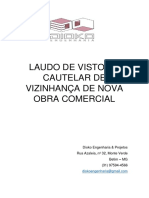 Laudo de Vistoria Cautelar de Vizinhança de Nova Obra Comercial