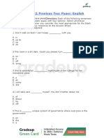 CDS I 2021 Previous Year Paper: English: WWW - Gradeup.co