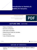 STAT 111: Introduction To Statistics & Probability For Actuaries