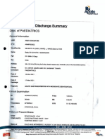 Discharge Summary: Dept. of Paediatrics