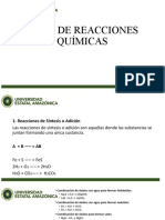 5tipos de Reacciones Químicas