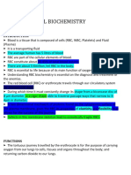 Red Blood Cell Biochemistry