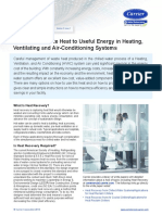 Converting Waste Heat To Useful Energy in Heating, Ventilating and Air-Conditioning Systems