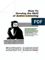 Develop The Skill of Active Listening