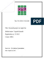 Mba Project Report On Apple