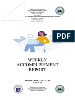 Weekly Accomplishment: Department of Education