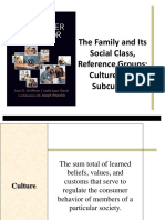 MKT - 344 Lecture #17, 18, 19 & 20 Social Class, Family, Culture, Subculture & Cross-Cultural Behavior