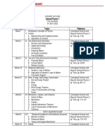 General Physics 1 - Course Outline