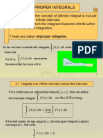 Improper Integrals: DX X F