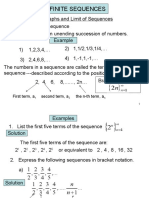 Infinite Sequences: First Term, A Second Term, A The N-TH Term, A