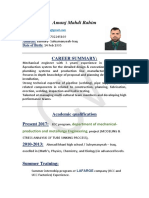 Amanj Mahdi Rahim: Career Summary