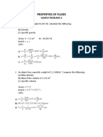 Properties of Fluids: Sample Problems A