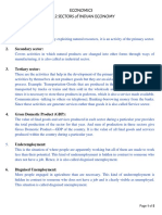 Economics CH: 2 Sectors of Indian Economy: Glossary