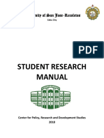 Manual For Undergraduate Research