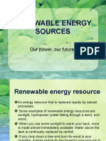 Renewable Energy Sources: Our Power, Our Future