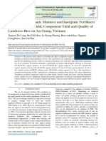 Integrated of Organic Manures and Inorganic Fertilizers Was Effecive For Yield, Component Yield and Quality of Landrace Rice On An Giang, Vietnam