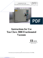 Instructions For Use Tau Clave 3000 Fractionated Vacuum: Tau Steril S.N.C Via Gorizia, 6/a Fino Mornasco (CO)