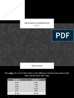 Measures of Dispersion