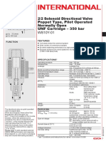 2/2 Solenoid Directional Valve Poppet Type, Pilot Operated Normally Open UNF Cartridge - 350 Bar