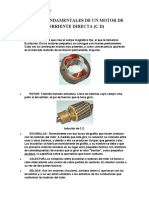 Partes Fundamentales de Un Motor de Corriente Directa