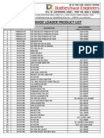 Backhoe Loader Product List