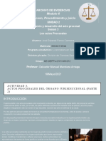 Modulo 6 Proceso, Procedimiento y Juicio: Archivo de Evidencias