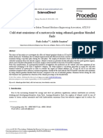 Cold Start Emissions of A Motorcycle Using Ethanol-Gasoline Blended Fuels