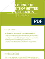 HRG-MODULE 1 Decoding The Secrets of Better Study Habits