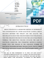 Reduction Oxidation Redox Titration