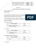 5 Acta de Constitución Comite de Convivencia