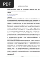 Gestion de Recursos Humanos en La Ejecucion de Proyectos Viales: Caso Municipalidad Provincial de Melgar Año 2015