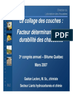 Le Collage Des Couches Facteur Determinant Pour La Durabilite Des Chaussees