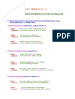 Conversion of Simple Sentences Into Compound Sentences