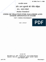 Codeofpracticbforgalleribsand Otheropeningsindams: Bureau OF Indian Standards