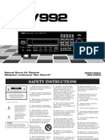 Yamaha - Receiver RX-V992 - User Manual