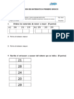 Evaluacion de Matematica