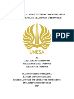 Teacher's Verbal and Non-Verbal Communication During The English Classroom Interaction