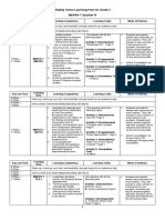 Weekly Home Learning Plan For Grade 7 MAPEH 7 Quarter IV