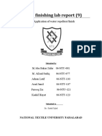 Textile Finishing Lab Report (9) : Title: Application of Water Repellent Finish