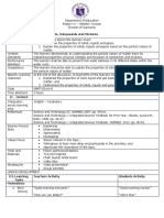 TOPIC: Matter: Elements, Compounds and Mixtures I. Objectives