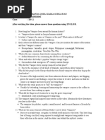 Name: Ramanda Qodli Zaika Surgawan Student Number: 204103010041 Class: Kpi 2 After Watching The Video, Please Answer These Questions Using ENGLISH