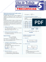 Tabla de Frecuencias para Quinto Grado de Secundaria