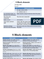 S Block Elements