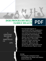 Doh Programs Related To Family Health