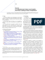 Flexural Strength of Manufactured Carbon and Graphite Articles Using Three-Point Loading at Room Temperature