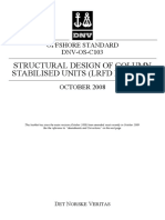 Structural Design of Column Stabilised Units (LRFD Method) : Offshore Standard DNV-OS-C103